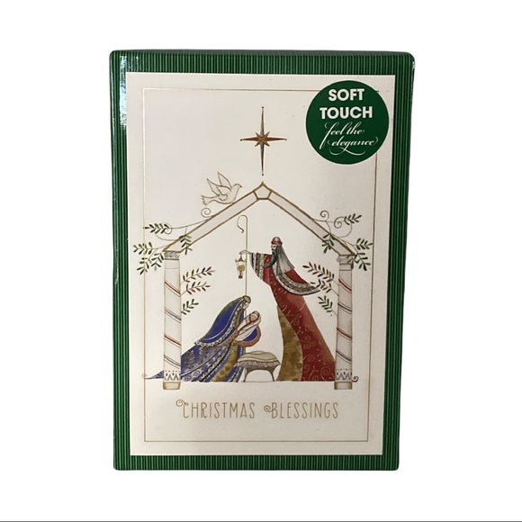 Christmas Blessings Contemporary Manager Greeting Cards 18pcs - Picture 1 of 2